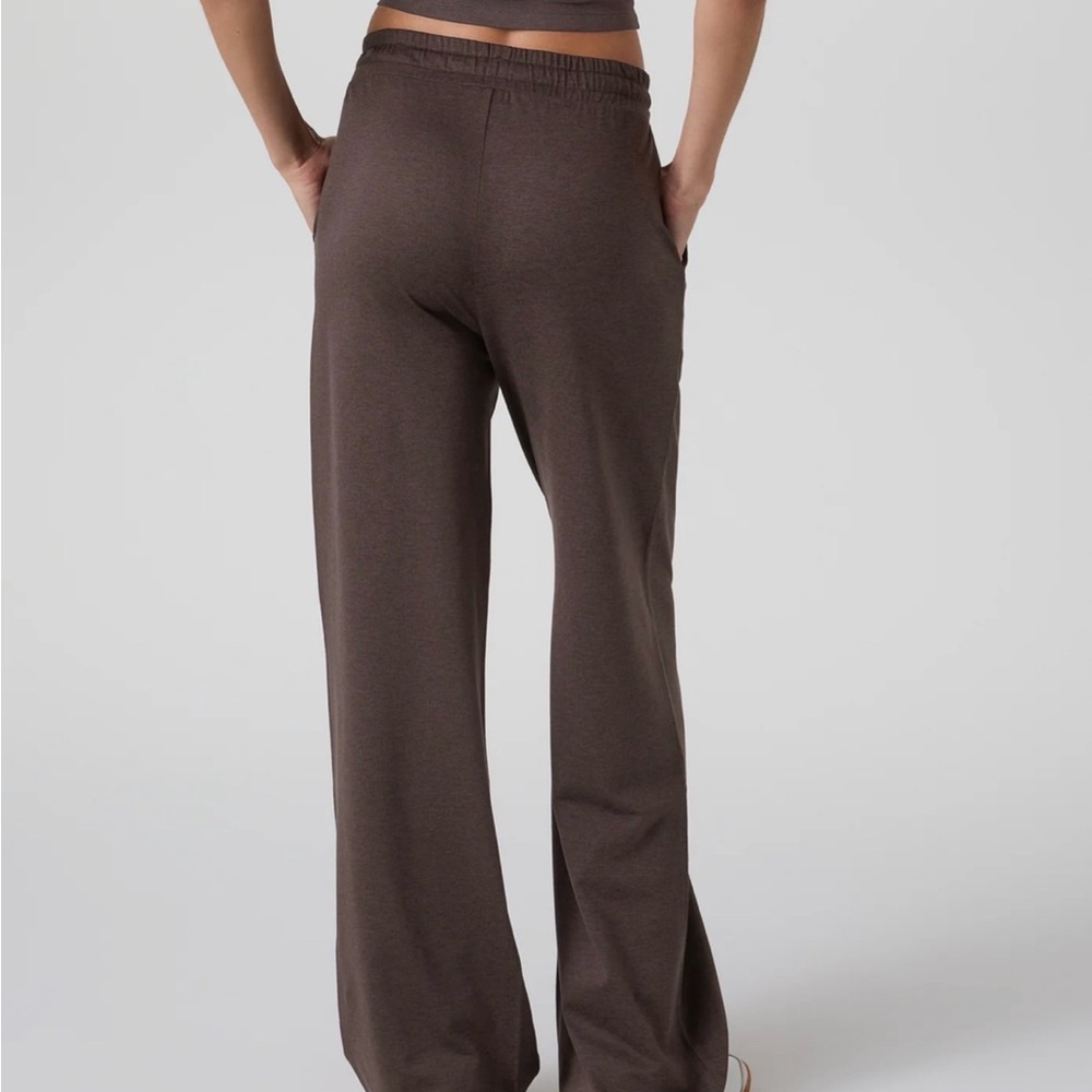 Vuori Wide-Leg Drawstring Pants In Java Heather - image 3